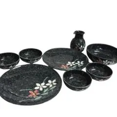 たち吉　昭和レトロ 花柄 食器セット 徳利 皿 小鉢 箸　天ぷら　陶器 たち吉 昭和レトロ 花柄 食器セット 徳利 皿 小鉢 箸 天ぷら 陶器