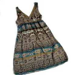 激レア エスニック オリエンタル 総柄 ペイズリー柄 Aライン ワンピース