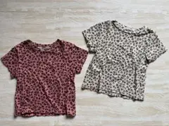 H&M レオパード　ヒョウ柄半袖Tシャツトップス2点セット