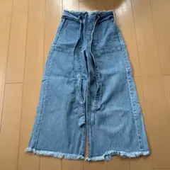 MPS デニム ワイドパンツ フリンジ 140cmのサムネイル