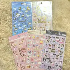 サンリオ　 箔押しシール　キティ＆サンリオキャラクターズA　3枚セット