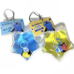 【2個セット】　パペットスンスン　ぷかぷかキーホルダー　レモン・リンゴ