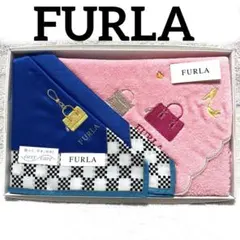 新品未使用 FURLA ハンカチ バッグ刺繍柄 2枚セット