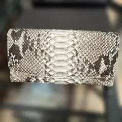 未使用 財布 長財布 蛇 ヘビ 頭 顔 蛇皮 - メルカリ