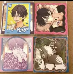 漫福ガチャ　春の嵐とモンスター　ステッカー4点セット　天峰栢