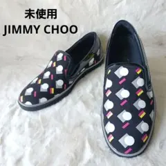 未使用　JIMMY CHOO グローブスニーカー　スリッポン　黒　25cm