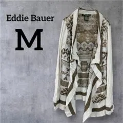 Eddie Bauer カーディガン 【M 】ベージュ・ホワイト 長袖のサムネイル