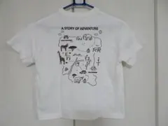 GU　グラフィックT130ｃｍ　半袖Ｔシャツ・Ｔシャツ　130㎝　美品　ホワイト