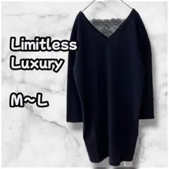 N0026　レースコンビカットソーワンピース　新品未使用　Ｍ〜Ｌ相当