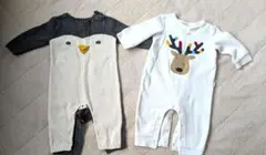 baby GAP クリスマス　トナカイ＆ペンギン　ロンパース 3-6ヶ月