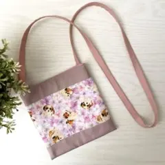 シーズーと紫陽花♡キッズポシェット♡ハンドメイド