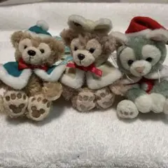 ディズニークリスマス　ダッフィーシェリーメイジェラトーニぬいぐるみ　3点セット