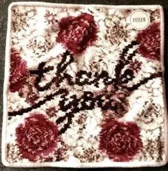 フェイラーハンカチ　サンキューブルーミング　薔薇の花柄