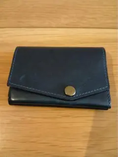 アブラサス 小さい財布 ブッテーロレザー　ネイビー