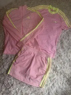 【美品】adidas ゴルフウェア 3点セット ピンク レディースのサムネイル
