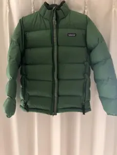 パタゴニア ダウンジャケット カラー グリーン キッズXL レディースS～M
