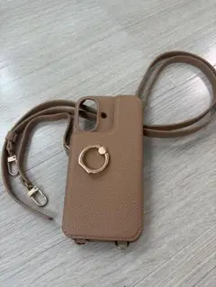 リング付きショルダーストラップケース.iPhone16専用