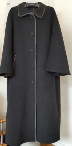 バーバリー　オーストリア製　ローデンコート　ケープ付　黒　ロング　ヴィンテージ 1980s Vintage Burberrys Loden Coat Navy ヴィンテージ