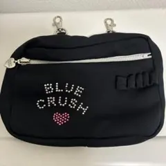 blue crush ゴルフ用　黒　ポーチ　ティ収納付　ラインストーン　ハートのサムネイル
