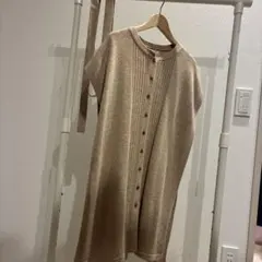 LOWRYS FARM ノースリーブ ニットワンピース ローリーズファーム