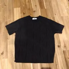 AZUL by moussy ソリッドテクスチャボクシーTシャツ