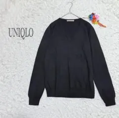 ユニクロ　ニット　上質ウール100 Lサイズ　ブラック　セーター　万能アイテム