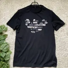 新品✨エンポリオアルマーニ Tシャツ　ブラック　イーグル　XS　特殊プリント