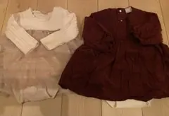 【petit main】サイズ80 ロンパース2点セット