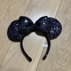 東京ディズニーリゾート ミニー　リボン　カチューシャスパンコール　紫