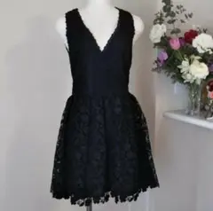 alice + olivia ブラックレースドレス 24時間以内発送