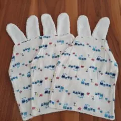 赤ちゃん 汗取りパッド ハンドメイド品 3枚セット 男の子 乗り物 電車
