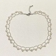 淡水パール　ビーズ　ネックレス