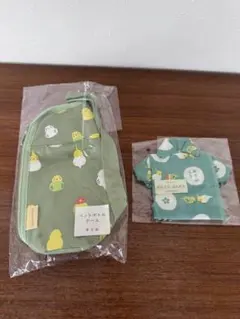 濱文様 ペットボトルケース インコ並べ 水筒カバー ＆ありがとうハンカチ