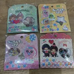 もんちっち　おぱんちゅうさぎ　シールフレーク おはじきフレーク　おはじき