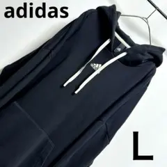 希少　adidas アディダス　刺繍ロゴ　ビッグシルエット　変形ボディ　パーカー