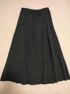 無印良品　強撚ボイル　マキシスカート　Mサイズ　黒　2023年S/S　USED