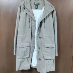 Eddie Bauer フード付きベージュモッズコート