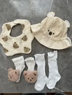 帽子 スタイ 靴下 セット