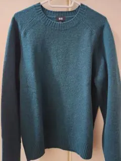 【美品！ユニクロ クルーネックセーター グリーンMサイズ】