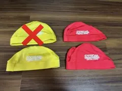 セントラルスイムキャップ 帽子 赤 黄色 M