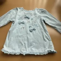 ❤︎mezzo piano ❤︎水色 長袖カットソー 130