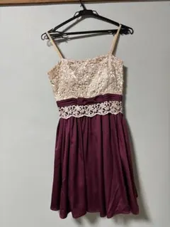 2枚セット　レースアップドレス サイズ38 パープル　アサクラ