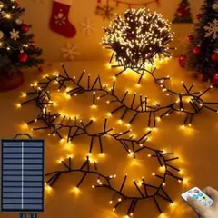 ソーラー LED イルミネーションライト 50m 500球 防水