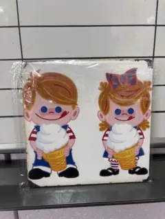 NISSEI ウッドサイン 昭和 レトロ看板☆ ソフトクリーム 懐かしい