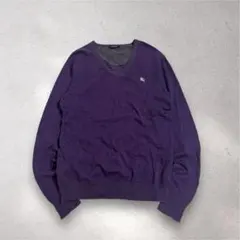 00s archive BURBERRY layered border knit