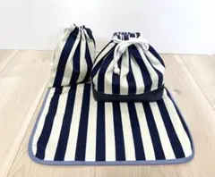 ランチセット　ハンドメイド　ストライプ