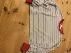 レディース　ボーダー　スウェット　レッド　グレー