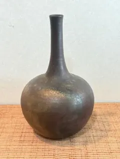 古陶磁 骨董　古道具　徳利 一輪挿し 花入 時代物　置物　貫入　渋い 古陶磁 徳利 黒牟田焼 花瓶 唐津焼 一輪挿し 時代物 骨董 - メルカリ