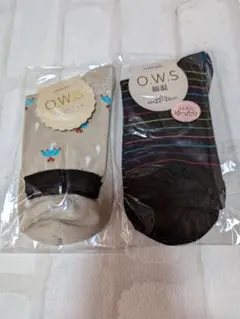 O.W.S. ソックス 22-24cm 2足セット