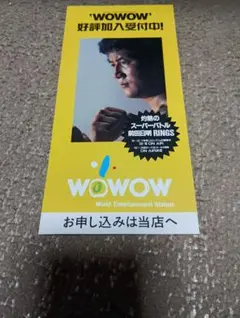 激レア WOWOW販促チラシ 前田日明 リングス約20✕9センチ